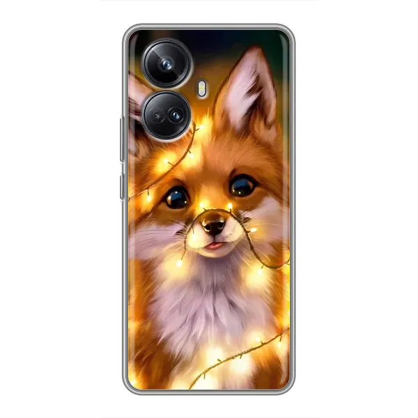 Чехол с рисунком «Новогодний лисенок» для Realme 10 Pro Plus Чехол с рисунком «Новогодний лисенок» для Realme 10 Pro Plus