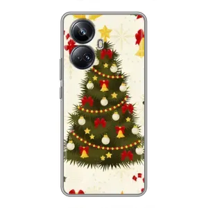 Чехол Новогодняя Елка на Realme 10 Pro Plus (Новогодний принт)