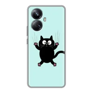 Силиконовый чехол с котиком для Realme 10 Pro Plus