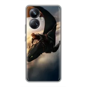 Чехол дракон Беззубик для Realme 10 Pro Plus (Полет Беззубика)