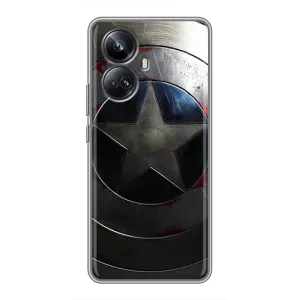 Чехол с Щитом Капитана Америки на Realme 10 Pro Plus (Ретро Щит Капитана)