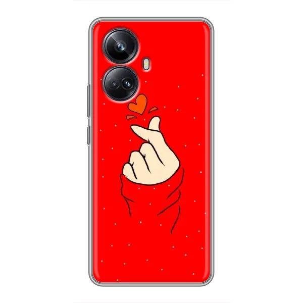 Чехол с рисунком «Сердце на красном» для Realme 10 Pro Plus Чехол с рисунком «Сердце на красном» для Realme 10 Pro Plus