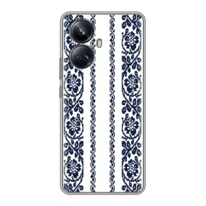 Силіконовый Чохол на Realme 10 Pro Plus з картинкой Вишиванки (Синя вишиванка)