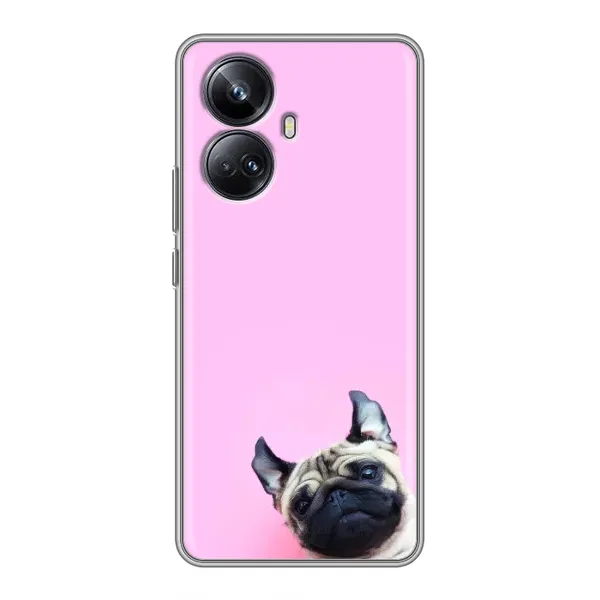 Чехол с рисунком «Собака на розовом» для Realme 10 Pro Plus Чехол с рисунком «Собака на розовом» для Realme 10 Pro Plus