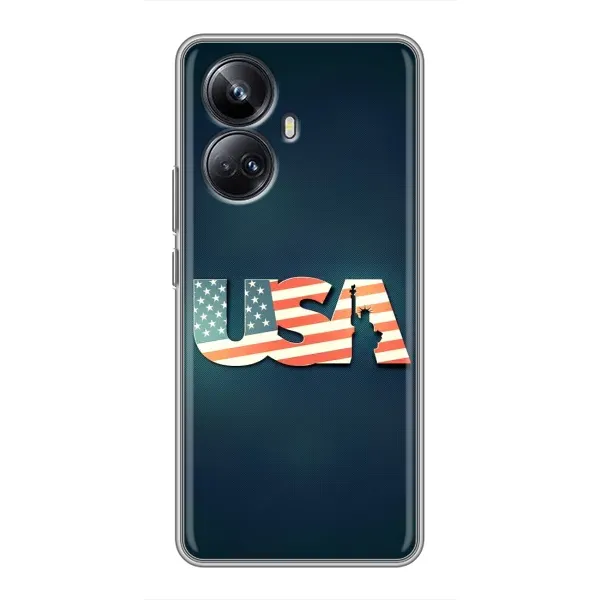 Чехол с рисунком «USA» для Realme 10 Pro Plus