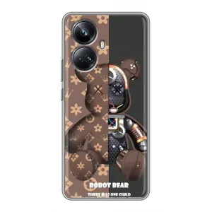 Силиконовый чехол для Realme 10 Pro Plus (Медмедь Луи Виттон)