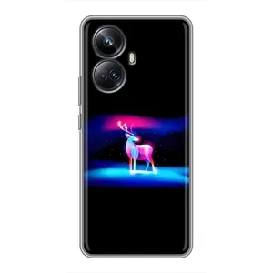 Силіконовий бампер з картинкою звірів для Realme 10 Pro Plus (Яскравий олень)