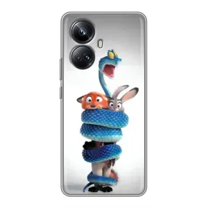 Силиконовый чехол с принтом Зоотрополіс для Realme 10 Pro Plus (Змея Зоо)