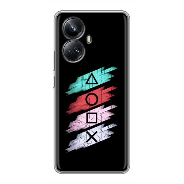 Чехол с рисунком «Значки Sony» для Realme 10 Pro Plus Чехол с рисунком «Значки Sony» для Realme 10 Pro Plus