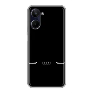 Силиконовый бампер с картинкой машины на Realme 10 (Силует Audi)