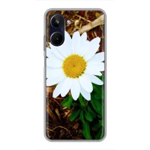 Чехол с ромашками на Realme 10 (Белая ромашка)