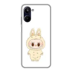 Чехол с принтом Лабубу для Realme 10 (Бежевый Лабубу)