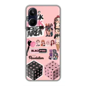 Чохли з картинкою для Realme 10 (BLACK PINK колаж)