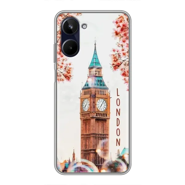 Чехол с рисунком «Часы Лондон» для Realme 10