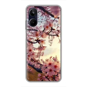 Чехол с принтом САКУРЫ на Realme 10 (Цветущая сакура)