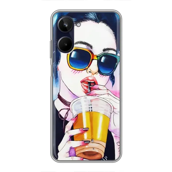 Чехол с рисунком «Девушка с коктейлем» для Realme 10 Чехол с рисунком «Девушка с коктейлем» для Realme 10
