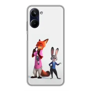 Силиконовый чехол с принтом Зоотрополіс для Realme 10 (Джуди и Ник)