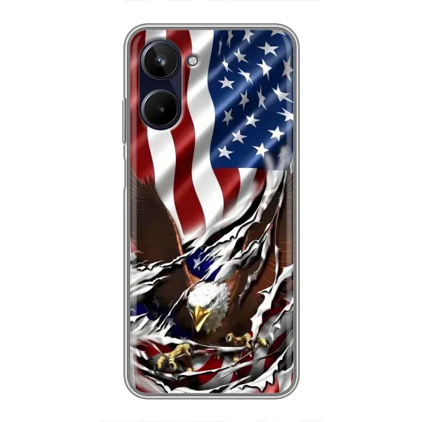 Чехол с рисунком «Флаг USA» для Realme 10
