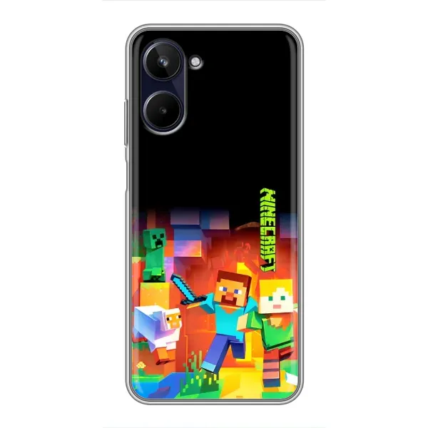Чехол с рисунком «Герой Майнкрафт» для Realme 10 Чехол с рисунком «Герой Майнкрафт» для Realme 10