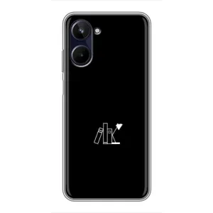 Чохол з картинками на чорному фоні для Realme 10 (Книжки)