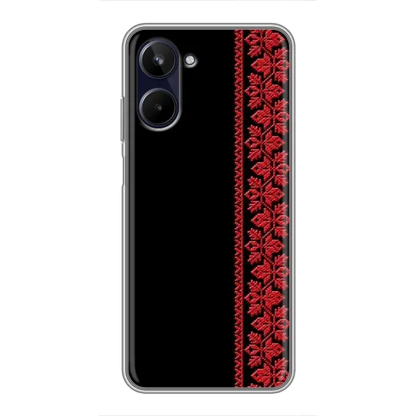 Чехол с рисунком «Красная Вышиванка» для Realme 10 Чехол с рисунком «Красная Вышиванка» для Realme 10