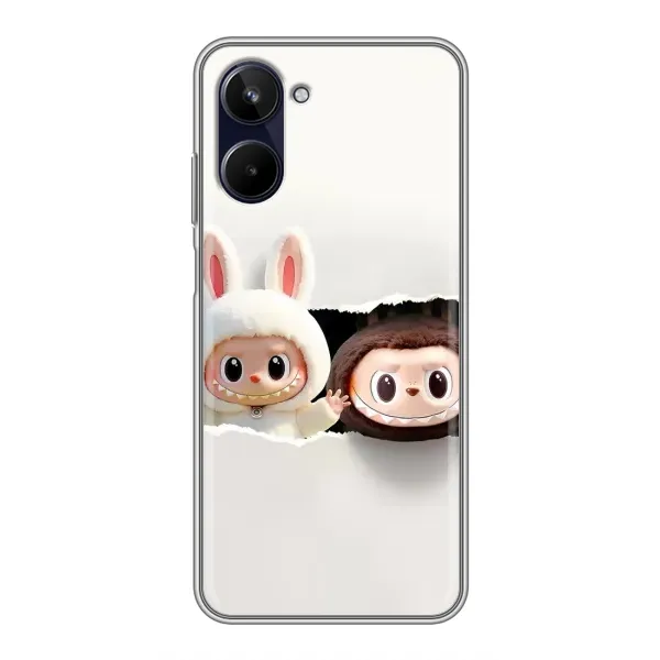 Чехол с рисунком «Фигурки Labubu» для Realme 10 Чехол с рисунком «Фигурки Labubu» для Realme 10
