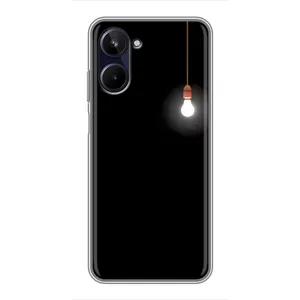 Чохол з картинками на чорному фоні для Realme 10 (Лампочка)