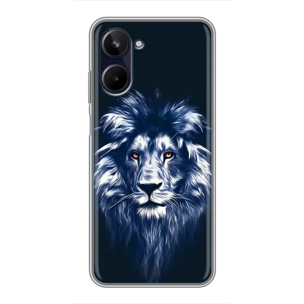 Чехол с рисунком «Лев - синий» для Realme 10 Чехол с рисунком «Лев - синий» для Realme 10