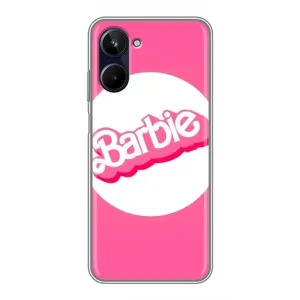 Силиконовый Чехол Барби Фильм на Realme 10 (Лого Барби)
