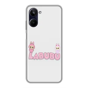 Чехол с принтом Лабубу для Realme 10 (Логотип Лабубу)