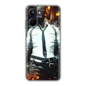 Силиконовый чехол с картинкой "Герой Pubg" на Realme 10 (Man Пубг)