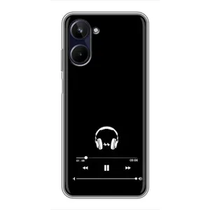 Чохол з картинками на чорному фоні для Realme 10 (Плеєр)