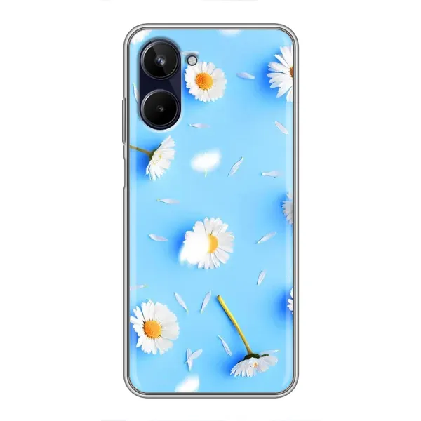Чехол с рисунком «ромашки на голубом» для Realme 10