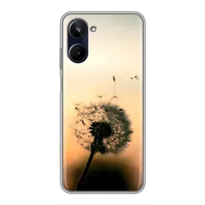 Силиконовый Чехол с одуванчиками на Realme 10 (Роздумаханый одуванчик)