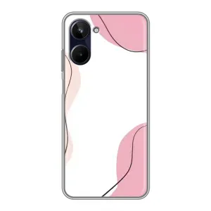 Чехол цветочный дизайн для Realme 10 (Розовый фон)