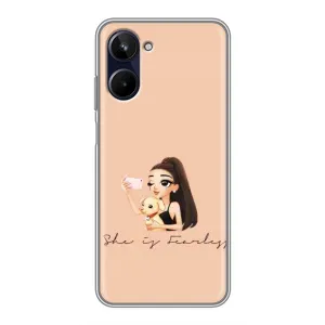 Силиконовый Чехол на Realme 10 с картинкой Стильных Девушек (С собакой)