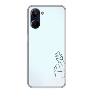 Чохол (Знак сердечка) для Realme 10 (Сердечко на блакитному)