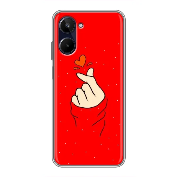 Чехол с рисунком «Сердце на красном» для Realme 10 Чехол с рисунком «Сердце на красном» для Realme 10