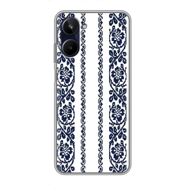 Чехол с рисунком «Синяя вышиванка» для Realme 10 Чехол с рисунком «Синяя вышиванка» для Realme 10