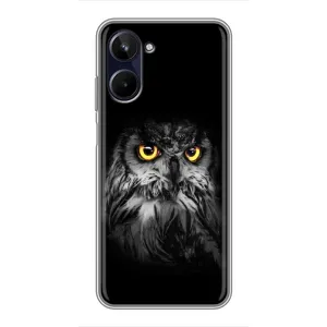 Чехлы с принтом СОВЫ для Realme 10 (Сова на чёрном)