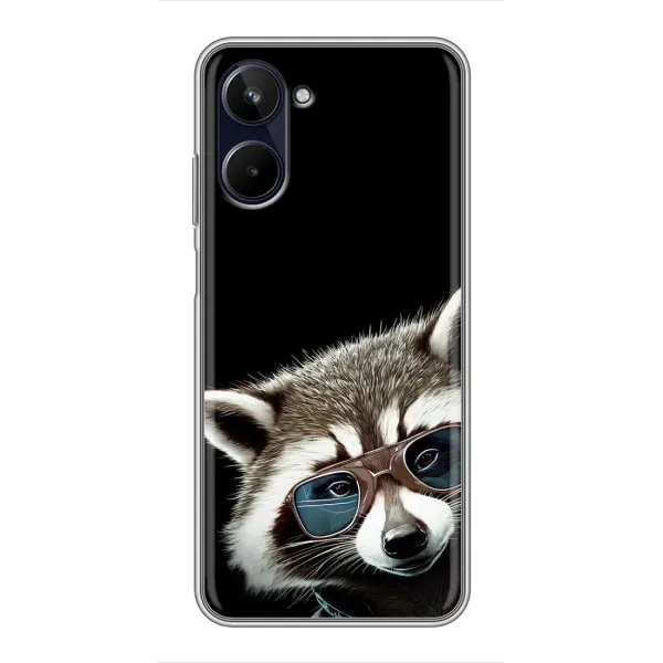 Чехол с рисунком «Стильный Енот» для Realme 10 Чехол с рисунком «Стильный Енот» для Realme 10