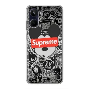 Чехол с Брендами одежды на Реалми 10 (Supreme Маус)