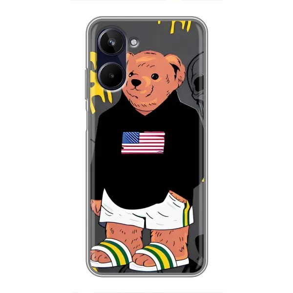 Чехол с рисунком «Teddy USA» для Realme 10 Чехол с рисунком «Teddy USA» для Realme 10