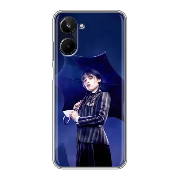 Чехол с рисунком «Уэнсдей с зонтом» для Realme 10 Чехол с рисунком «Уэнсдей с зонтом» для Realme 10