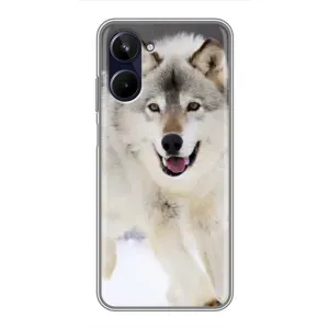 Чехол с Волком на Realme 10 (Волк на снегу)