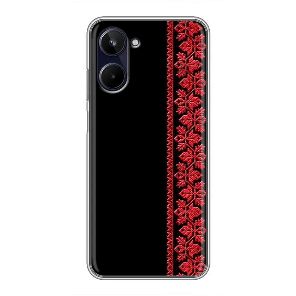 Чехол с рисунком «Вышиванка на черном» для Realme 10 Чехол с рисунком «Вышиванка на черном» для Realme 10