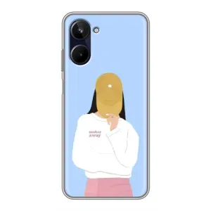 Силіконовый Чохол на Realme 10 з картинкой Модных девушек (Жовта кепка)