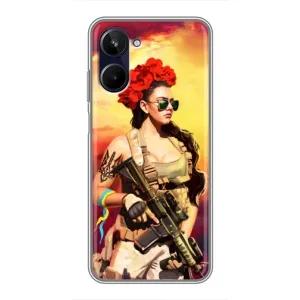 ЗСУ Чехлы (TPU) для Realme 10 (Женщина солдат)