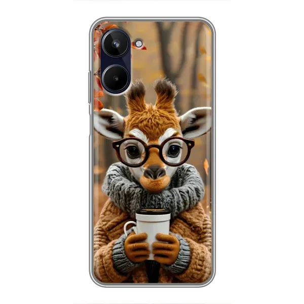 Чехол с рисунком «Жираф с кофе» для Realme 10 Чехол с рисунком «Жираф с кофе» для Realme 10