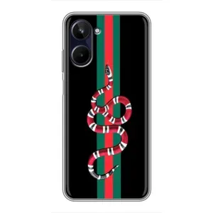Чехлы Бренд GUCCI для Realme 10 (Змей Гуччи)